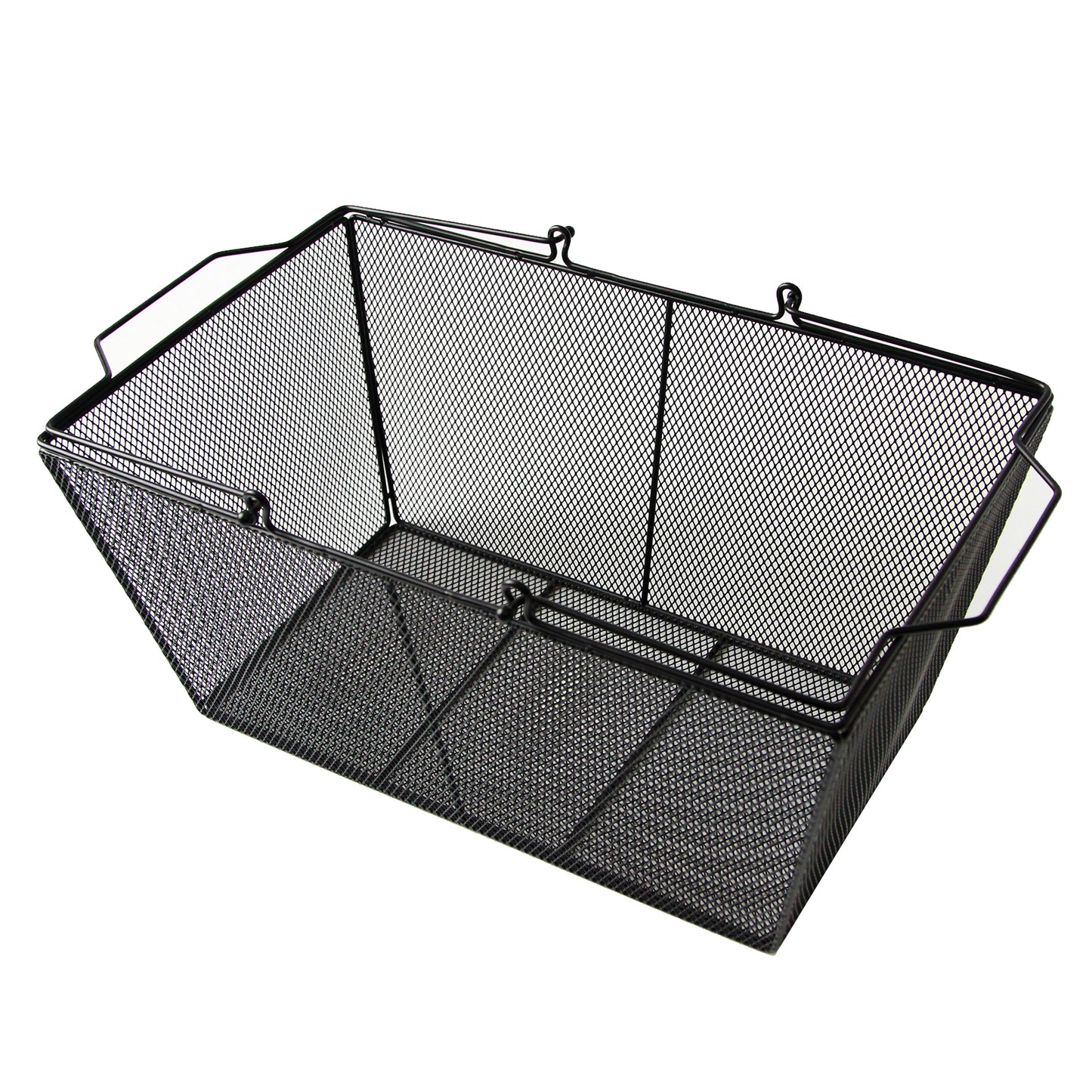 2 handle black mesh basket