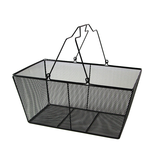 2 handle black mesh basket