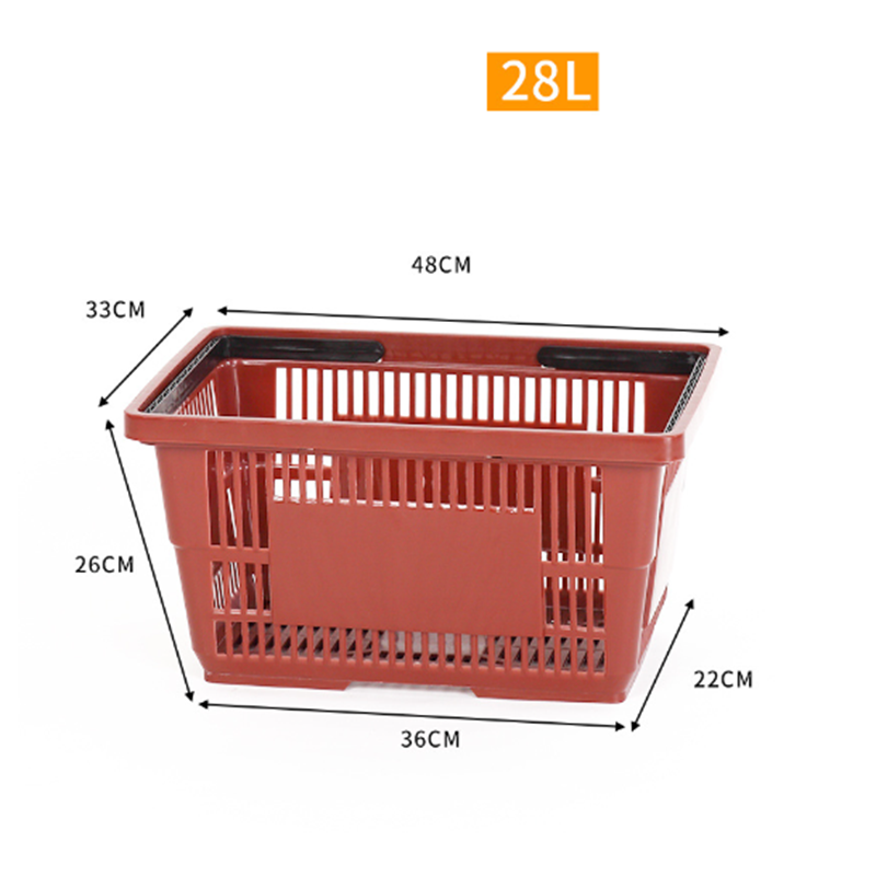 28L 2 embedded-handle shopping basket