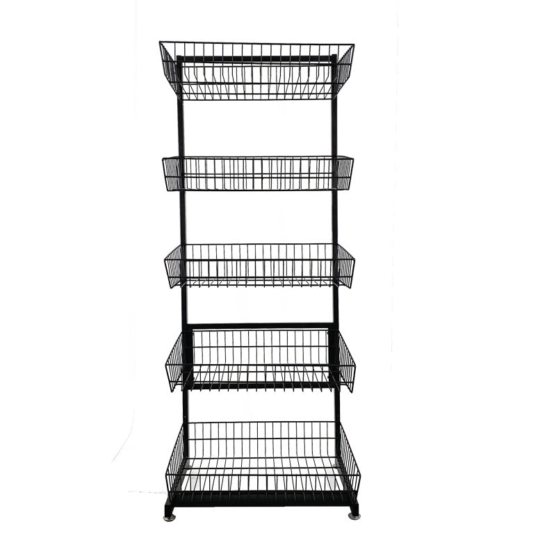 5 tier supermarket baskets display shelf EGDS149