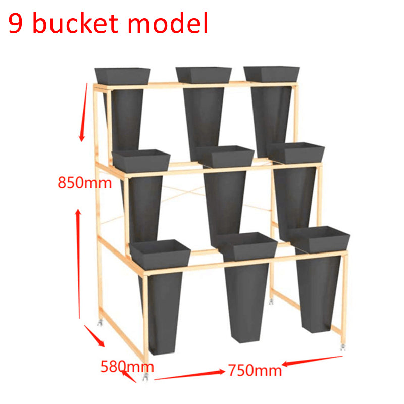 3-Layer Stepped Plastic Square Bucket Florist Shelves EGDS16