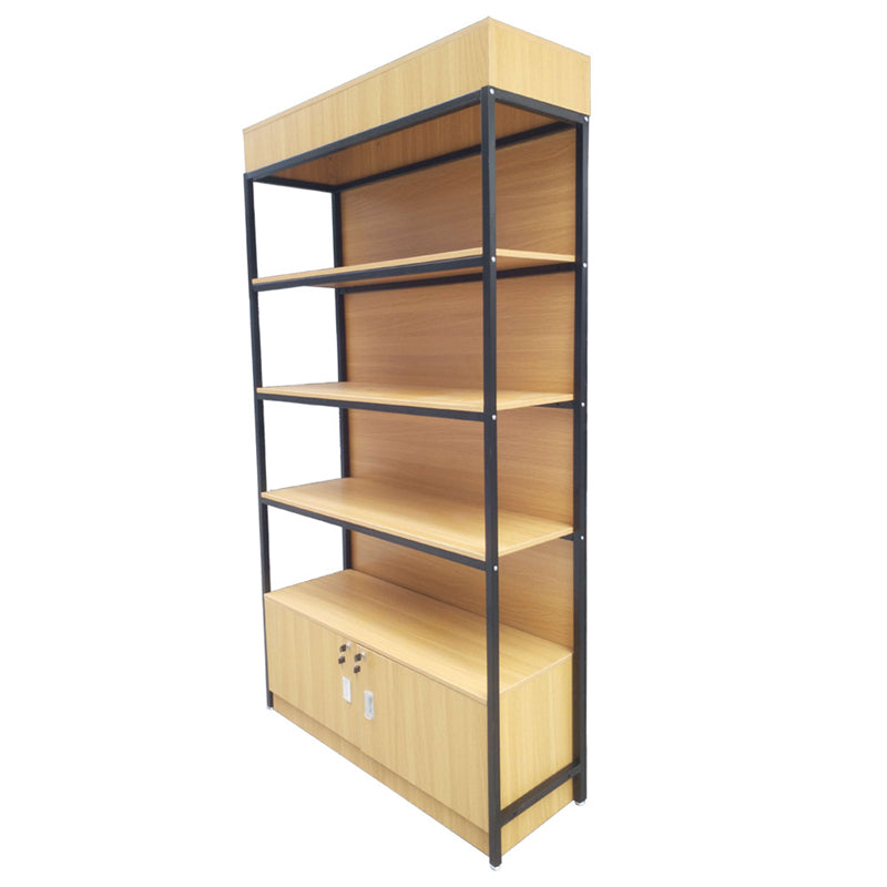 cosmetics wood and steel display shelf EGDS216