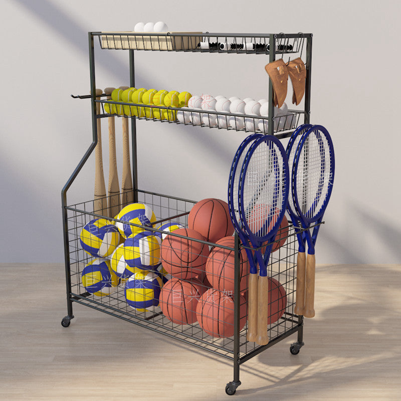 football basketball volleyball tennis storage shelf