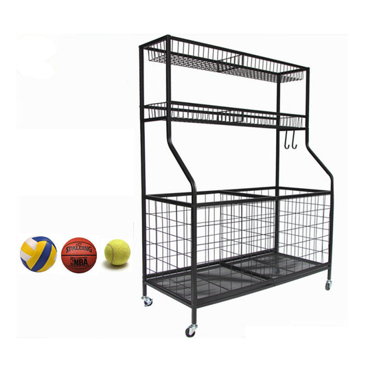 football basketball volleyball tennis storage shelf