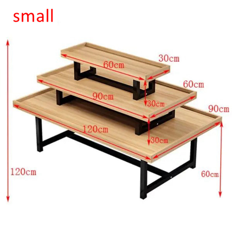 island wooden and metal display stand EGDS81