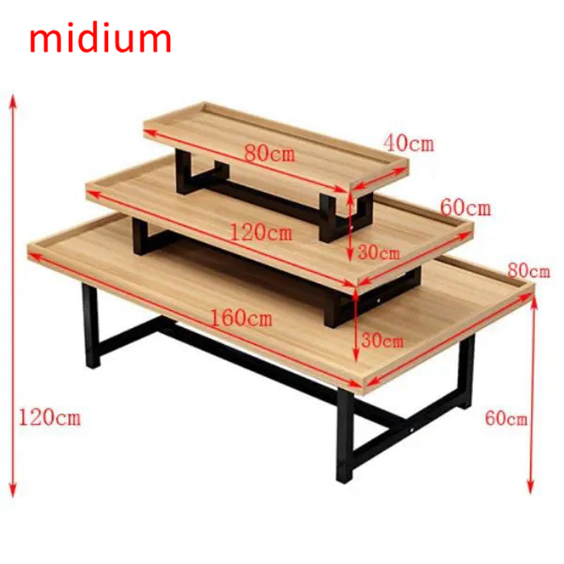 island wooden and metal display stand EGDS81