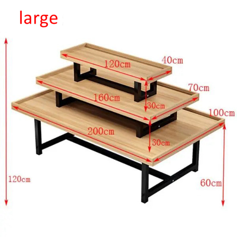 island wooden and metal display stand EGDS81