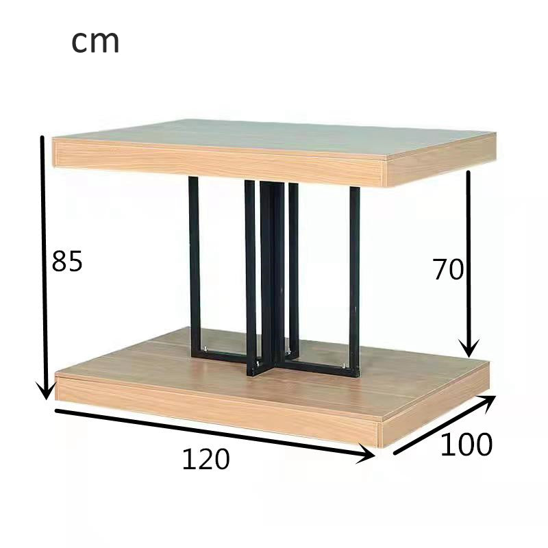 island wooden  & steel display stand EGDS91