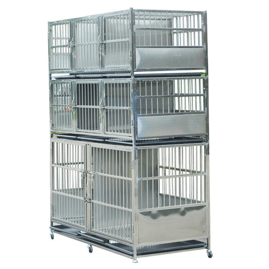 stainless steel 3 layer dog cage EGP03