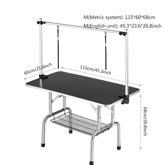 Veterinary Adjustable Large Size Manual Pet Grooming Table EGP17