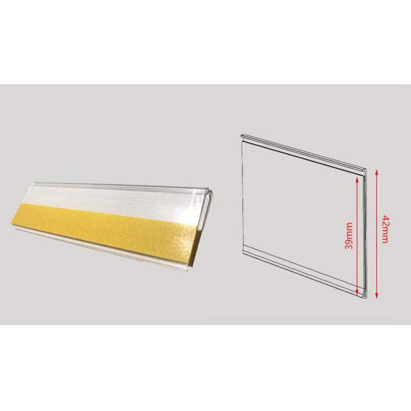 adhesive pvc plastic label holder strip for supermarket shelf EGPH10